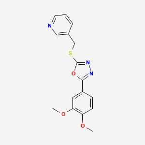3-({[5-(3,4-dimethoxyphenyl)-1,3,4-oxadiazol-2-yl]thio}methyl)pyridine