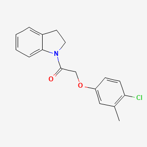 molecular formula C17H16ClNO2 B5874152 1-[(4-chloro-3-methylphenoxy)acetyl]indoline 