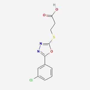 3-{[5-(3-chlorophenyl)-1,3,4-oxadiazol-2-yl]thio}propanoic acid