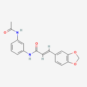 molecular formula C18H16N2O4 B5874185 N-[3-(acetylamino)phenyl]-3-(1,3-benzodioxol-5-yl)acrylamide 