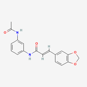 molecular formula C18H16N2O4 B5874185 (2E)-3-(2H-1,3-BENZODIOXOL-5-YL)-N-(3-ACETAMIDOPHENYL)PROP-2-ENAMIDE 