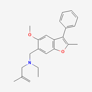 N-ethyl-N-[(5-methoxy-2-methyl-3-phenyl-1-benzofuran-6-yl)methyl]-2-methyl-2-propen-1-amine