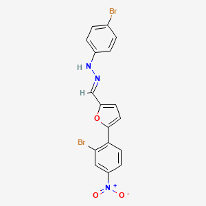 molecular formula C17H11Br2N3O3 B5874230 5-(2-bromo-4-nitrophenyl)-2-furaldehyde (4-bromophenyl)hydrazone 