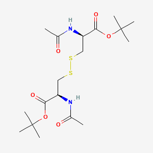 molecular formula C18H32N2O6S2 B587424 Di-tert-butyl N,N'-diacetyl-D-cystinate CAS No. 1079950-07-4