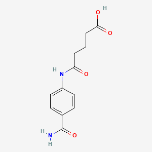 molecular formula C12H14N2O4 B5874260 5-{[4-(aminocarbonyl)phenyl]amino}-5-oxopentanoic acid 