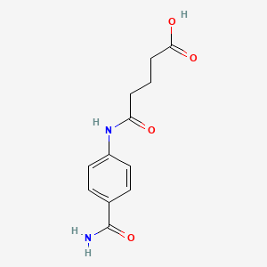 molecular formula C12H14N2O4 B5874260 5-[4-(AMINOCARBONYL)ANILINO]-5-OXOPENTANOIC ACID 