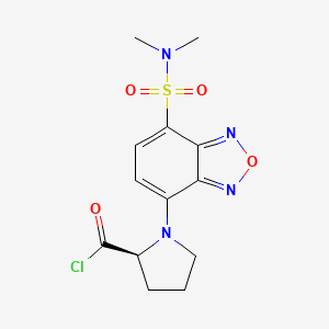 molecular formula C13H15ClN4O4S B587428 (S)-1-(7-(N,N-Dimethylsulfamoyl)benzo[c][1,2,5]oxadiazol-4-yl)pyrrolidine-2-carbonyl chloride CAS No. 150993-63-8