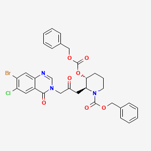 molecular formula C32H29BrClN3O7 B587430 N,O-Bis(benzyloxycarbonyl) Halofuginone CAS No. 1246816-41-0