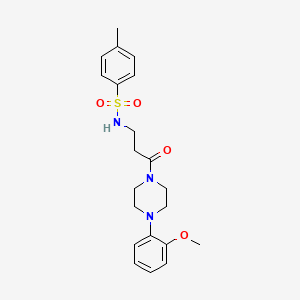 N-{3-[4-(2-methoxyphenyl)-1-piperazinyl]-3-oxopropyl}-4-methylbenzenesulfonamide