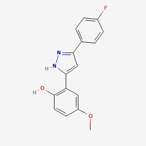 2-[5-(4-fluorophenyl)-1H-pyrazol-3-yl]-4-methoxyphenol