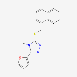 molecular formula C18H15N3OS B5874354 3-(2-furyl)-4-methyl-5-[(1-naphthylmethyl)thio]-4H-1,2,4-triazole 