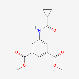 molecular formula C14H15NO5 B5874359 dimethyl 5-[(cyclopropylcarbonyl)amino]isophthalate 