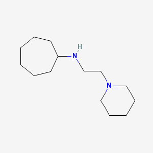 molecular formula C14H28N2 B5874369 N-[2-(1-piperidinyl)ethyl]cycloheptanamine 