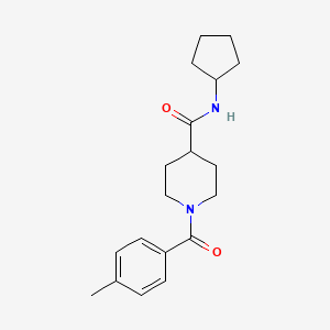 N-cyclopentyl-1-(4-methylbenzoyl)-4-piperidinecarboxamide