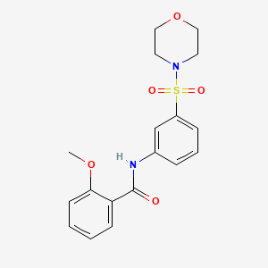 molecular formula C18H20N2O5S B5874378 2-methoxy-N-[3-(4-morpholinylsulfonyl)phenyl]benzamide 