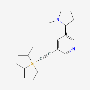 molecular formula C21H34N2Si B587439 5-Triisopropylsilyl-ethynyl (S)-(-)-Nicotine CAS No. 916046-39-4