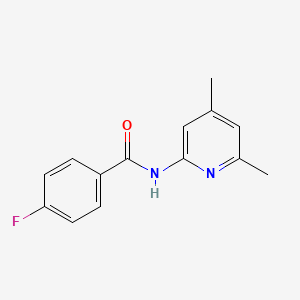 molecular formula C14H13FN2O B5874390 N-(4,6-dimethyl-2-pyridinyl)-4-fluorobenzamide 