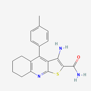 molecular formula C19H19N3OS B5874427 3-amino-4-(4-methylphenyl)-5,6,7,8-tetrahydrothieno[2,3-b]quinoline-2-carboxamide 