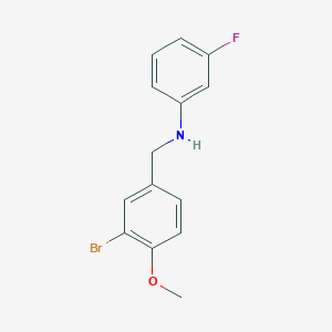 molecular formula C14H13BrFNO B5874468 (3-bromo-4-methoxybenzyl)(3-fluorophenyl)amine 