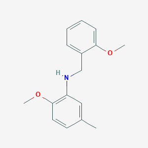 molecular formula C16H19NO2 B5874474 2-methoxy-N-[(2-methoxyphenyl)methyl]-5-methylaniline 