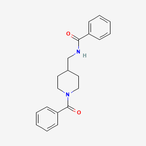 molecular formula C20H22N2O2 B5874478 N-[(1-benzoylpiperidin-4-yl)methyl]benzamide 