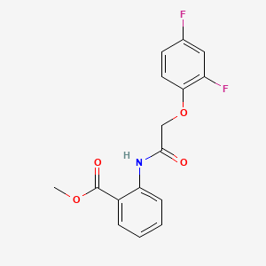 molecular formula C16H13F2NO4 B5874486 Methyl 2-[[2-(2,4-difluorophenoxy)acetyl]amino]benzoate 