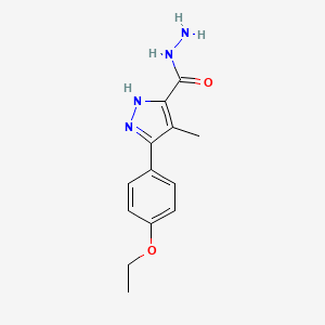 3-(4-ethoxyphenyl)-4-methyl-1H-pyrazole-5-carbohydrazide