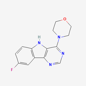 molecular formula C14H13FN4O B5874518 8-fluoro-4-(4-morpholinyl)-5H-pyrimido[5,4-b]indole 