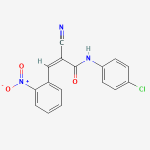 molecular formula C16H10ClN3O3 B5874525 N-(4-chlorophenyl)-2-cyano-3-(2-nitrophenyl)acrylamide 