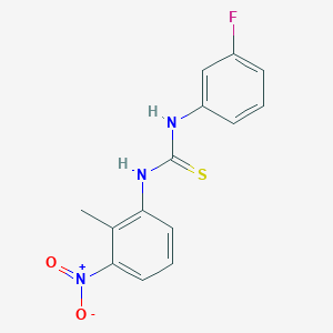 N-(3-fluorophenyl)-N'-(2-methyl-3-nitrophenyl)thiourea