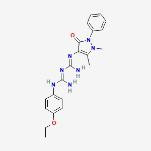 N-(1,5-dimethyl-3-oxo-2-phenyl-2,3-dihydro-1H-pyrazol-4-yl)-N'-(4-ethoxyphenyl)imidodicarbonimidic diamide