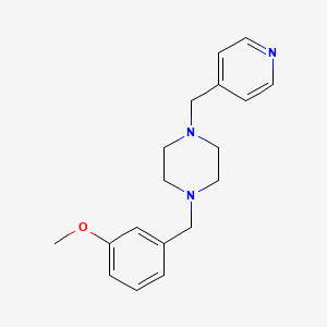 molecular formula C18H23N3O B5874552 1-(3-methoxybenzyl)-4-(4-pyridinylmethyl)piperazine 