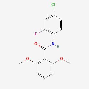 molecular formula C15H13ClFNO3 B5874556 N-(4-chloro-2-fluorophenyl)-2,6-dimethoxybenzamide 