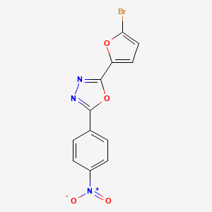 2-(5-bromo-2-furyl)-5-(4-nitrophenyl)-1,3,4-oxadiazole