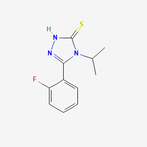 molecular formula C11H12FN3S B5874585 5-(2-fluorophenyl)-4-isopropyl-2,4-dihydro-3H-1,2,4-triazole-3-thione 