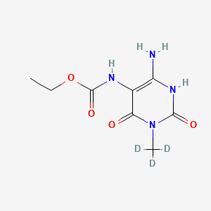 molecular formula C8H12N4O4 B587459 4-Amino-5-[(ethoxycarbonyl)amino]-1-methyl-d3 Uracil CAS No. 1794768-19-6
