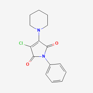 3-chloro-1-phenyl-4-(1-piperidinyl)-1H-pyrrole-2,5-dione