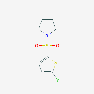 molecular formula C8H10ClNO2S2 B5874595 1-(5-Chlorothiophen-2-yl)sulfonylpyrrolidine 