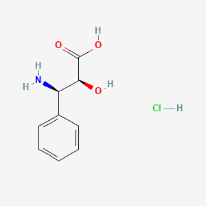 molecular formula C9H12ClNO3 B587461 (2S,3R)-3-amino-2-hydroxy-3-phenylpropanoic acid;hydrochloride CAS No. 521059-43-8