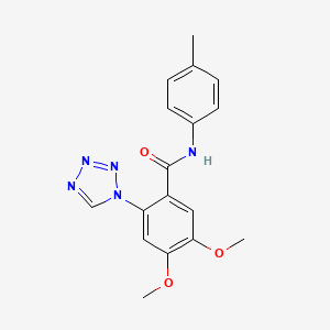 4,5-dimethoxy-N-(4-methylphenyl)-2-(1H-tetrazol-1-yl)benzamide