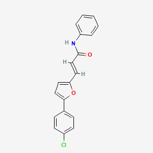 molecular formula C19H14ClNO2 B5874632 3-[5-(4-chlorophenyl)-2-furyl]-N-phenylacrylamide 