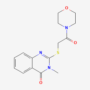 3-methyl-2-{[2-(4-morpholinyl)-2-oxoethyl]thio}-4(3H)-quinazolinone