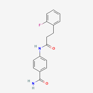 4-{[3-(2-fluorophenyl)propanoyl]amino}benzamide