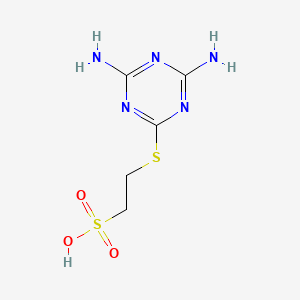 molecular formula C5H9N5O3S2 B587466 2-(4,6-Diamino-1,3,5-triazin-2-yl)sulfanylethanesulfonic Acid CAS No. 1391054-56-0