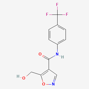molecular formula C12H9F3N2O3 B587467 5-(Hydroxymethyl)-N-[4-(trifluoromethyl)phenyl]-1,2-oxazole-4-carboxamide CAS No. 1058722-46-5