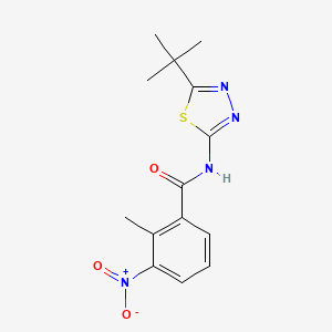 molecular formula C14H16N4O3S B5874699 N-(5-tert-butyl-1,3,4-thiadiazol-2-yl)-2-methyl-3-nitrobenzamide 