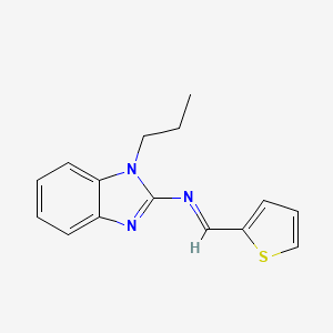 molecular formula C15H15N3S B5874709 1-propyl-N-(2-thienylmethylene)-1H-benzimidazol-2-amine 