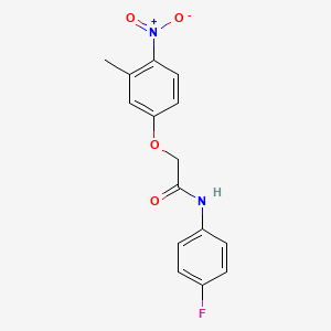 molecular formula C15H13FN2O4 B5874728 N-(4-fluorophenyl)-2-(3-methyl-4-nitrophenoxy)acetamide 