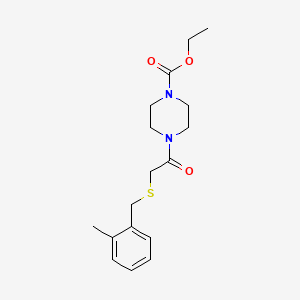 molecular formula C17H24N2O3S B5874757 ethyl 4-{[(2-methylbenzyl)thio]acetyl}-1-piperazinecarboxylate 