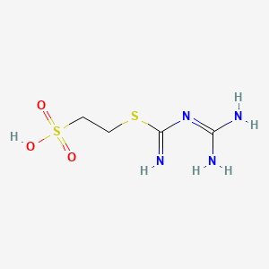 molecular formula C4H10N4O3S2 B587476 2-[[(胍基)(亚氨基)甲基]硫代]乙磺酸 CAS No. 1391053-66-9